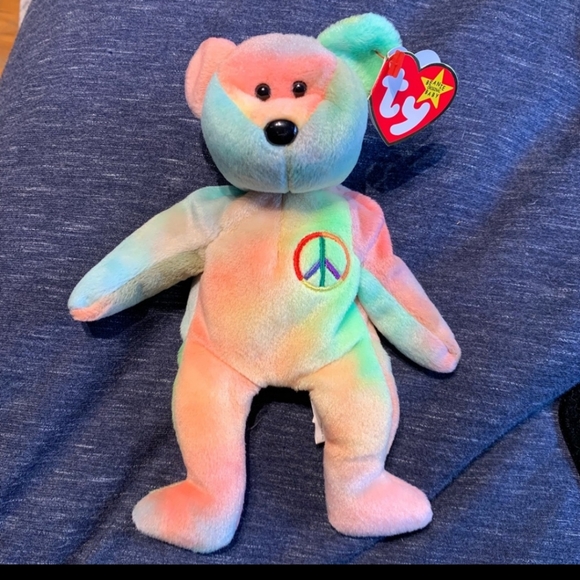 **RARE BEANIE BABY** PEACE BEAR. EXCELLENT CONDITION! - Picture 1 of 7